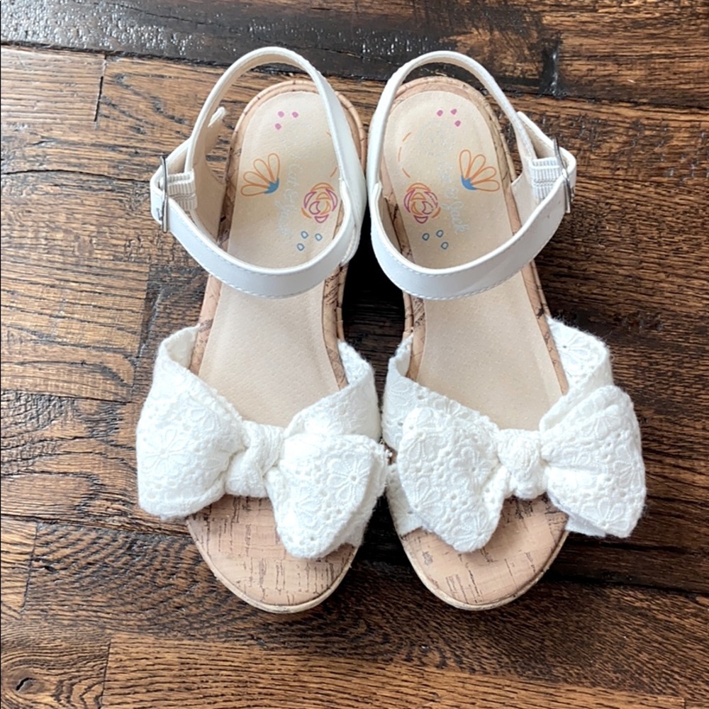 Cat & Jack white eyelet wedge